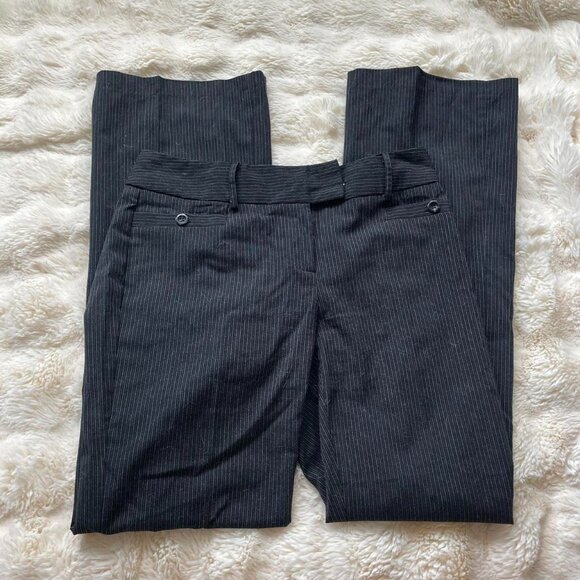 Y2K Low-Rise Black Pinstripe Pants - Picture 1 of 4